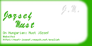 jozsef must business card